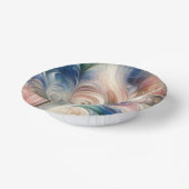 Waterverf Fantasy Floral Pastel Blauw & Crème Papieren Kommen (Gebogen)