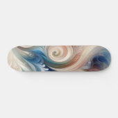 Waterverf Fantasy Floral Pastel Blauw & Crème Persoonlijk Skateboard (Horizontaal)