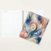 Waterverf Fantasy Floral Pastel Blauw & Crème Planner (Display)