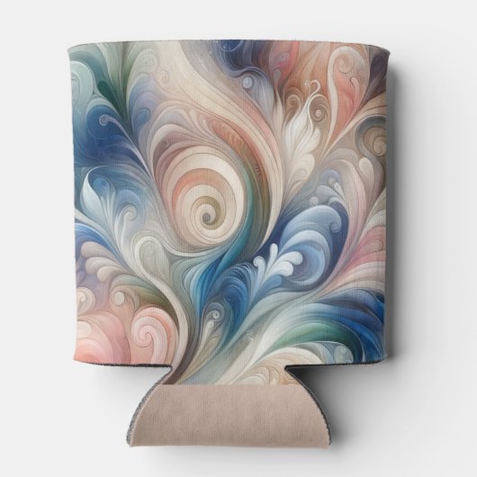 Waterverf Fantasy Floral Romantisch Patroon Blikjeskoeler (Achterkant)