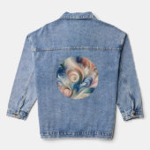 Waterverf Fantasy Floral Romantisch Patroon Denim Jacket (Achterkant)
