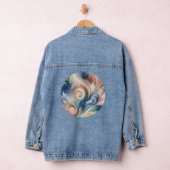 Waterverf Fantasy Floral Romantisch Patroon Denim Jacket (Hangar)