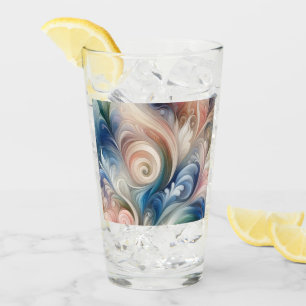 Waterverf Fantasy Floral Romantisch Patroon Glas