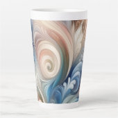 Waterverf Fantasy Floral Romantisch Patroon Latte Mok (Voorkant)