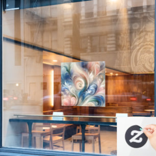 Waterverf Fantasy Floral Romantisch Patroon Raamsticker