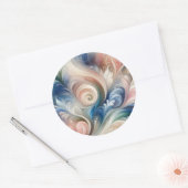 Waterverf Fantasy Floral Romantisch Patroon Ronde Sticker (Envelop)