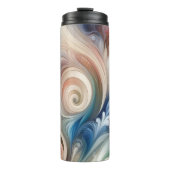 Waterverf Fantasy Floral Romantisch Patroon Thermosbeker (Voorkant)