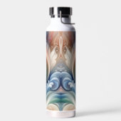 Waterverf Fantasy Floral Romantisch Patroon Waterfles (Links)