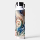 Waterverf Fantasy Floral Romantisch Patroon Waterfles (Voorkant)