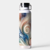 Waterverf Fantasy Floral Romantisch Patroon Waterfles (Achterkant)