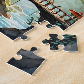 Waterverf fantasy grillig bosgebied legpuzzel (Zijkant)