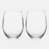 Waterverf Fantasy Horse Heads Wijnglas Zonder Voet (Rechts)