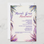 Waterverf Fantasy Mardi Gras Uitnodiging (Voorkant)