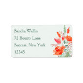Waterverf Fantasy Return-adreslabel Etiket (Voorkant)