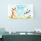 Waterverf Farm Animals Boy Baby shower Spandoek (Beurs)