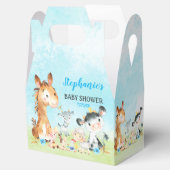Waterverf Farm Animals Boy Baby Showerm Bedankdoosjes (Geopend)