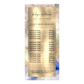 waterverf faux foil price list rack card reclamekaart (Voorkant)