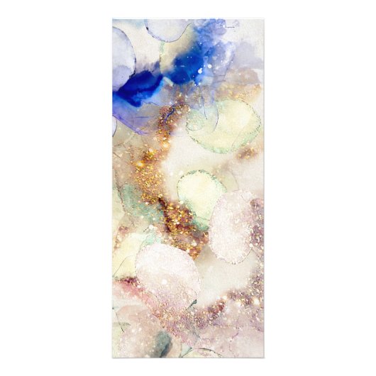 waterverf faux foil price list rack card reclamekaart (Achterkant)