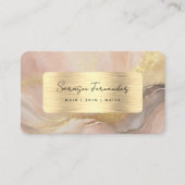 Waterverf Faux Gold Folie Blush Pink Elegant Visitekaartje (Voorkant)