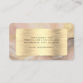 Waterverf Faux Gold Folie Blush Pink Elegant Visitekaartje (Achterkant)
