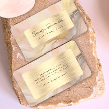 Waterverf Faux Gold Folie Blush Pink Elegant