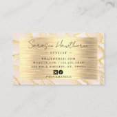 Waterverf Faux Gold Folie Brushed Metal Glitter Visitekaartje (Achterkant)