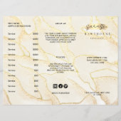 Waterverf Faux Gold Folie Brushed Metal prijslijst (Voorkant)