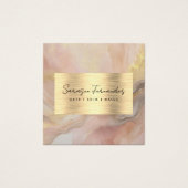 Waterverf Faux Gold Folie Cadeaubon Kaart (Voorkant)