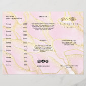 Waterverf Faux Gold Folie Roze Prijslijst (Voorkant)