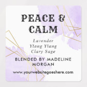 Waterverf Faux Gold geometrische etherische oliën Labels (Design 1)