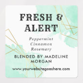 Waterverf Faux Gold geometrische etherische oliën Labels (Design 2)