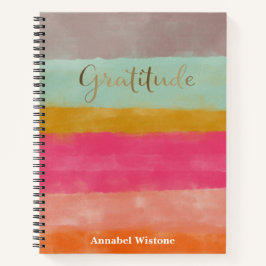 Waterverf Faux Gold Gepersonaliseerd Gratitude Jou Notitieboek