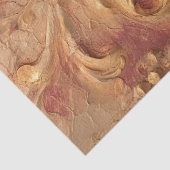 Waterverf faux goud Barok ornament diep rood Tissuepapier (Detail)