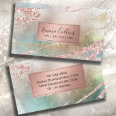 Waterverf Faux Roos Gold Foil Visitekaartje