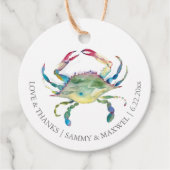 Waterverf Favor Cadeau Labels Strand Bruiloft (Voorkant)