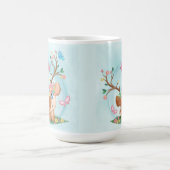 Waterverf Fawn, Birds, Butterflies Koffiemok (Center)