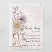 Waterverf Faye Bloemen Bruiloft RSVP Kaarten (Voorkant)