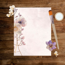 Waterverf Faye Bloemen Scrapbook Papier