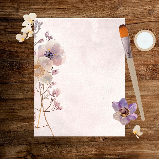 Waterverf Faye Bloemen Scrapbook Papier (Creator heeft geüpload)