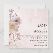 Waterverf Faye Floral bruiloft uitnodiging (Voorkant)