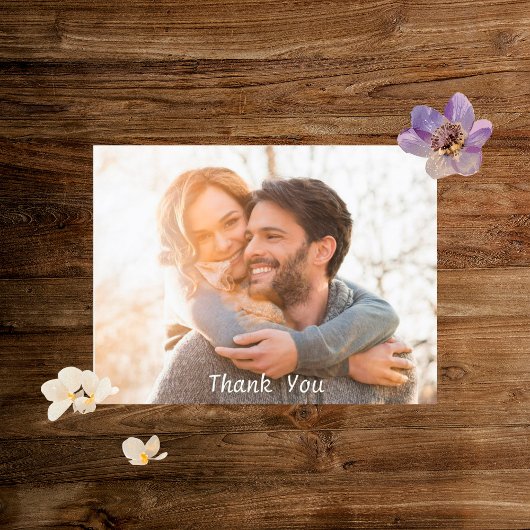 Waterverf Faye Floral Dank u Briefkaart