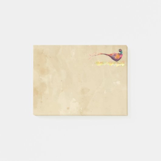 Waterverf fazant Game Bird Wildlife Natuur Art Post-it® Notes (Voorkant)