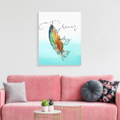 Waterverf Feather Dream Canvas Afdruk (Insitu (Woonkamer))