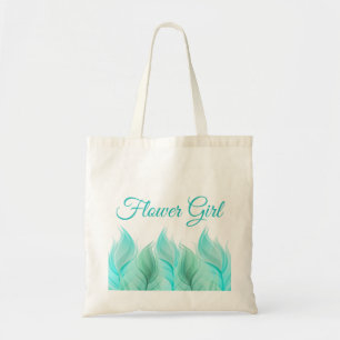 Waterverf Feathers Bloemenmeisje bruiloft Tote Bag