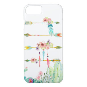 Waterverf Feathers Boho Tribal Arrows Cactus Art Case-Mate iPhone Case