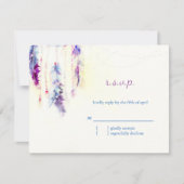 Waterverf Feathers Boho Wedding RSVP (Voorkant)
