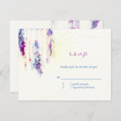 Waterverf Feathers Boho Wedding RSVP (Voorkant / Achterkant)