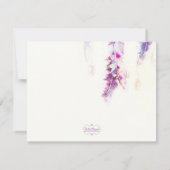 Waterverf Feathers Boho Wedding RSVP Kaartje (Achterkant)