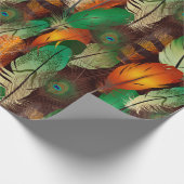 Waterverf Feathers Cadeaupapier (Hoek)