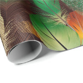 Waterverf Feathers Cadeaupapier (Rol Hoek)